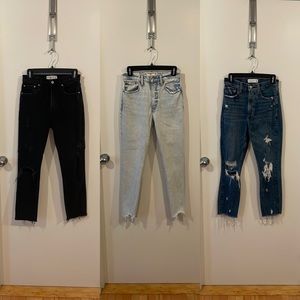 Bundle of 3 pairs of Abercrombie High Rise Mom Jeans